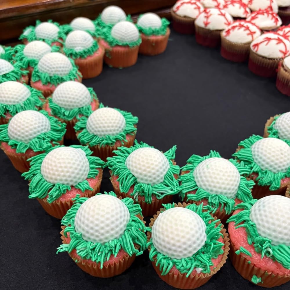 Silicone Golf Ball Cake Pop Mold - 40-Cavity Golf Ball Chocolate Molds for Cake Decorations, Hot Chocolate Bomb, Jelly, Pudding, Gelatin Molds