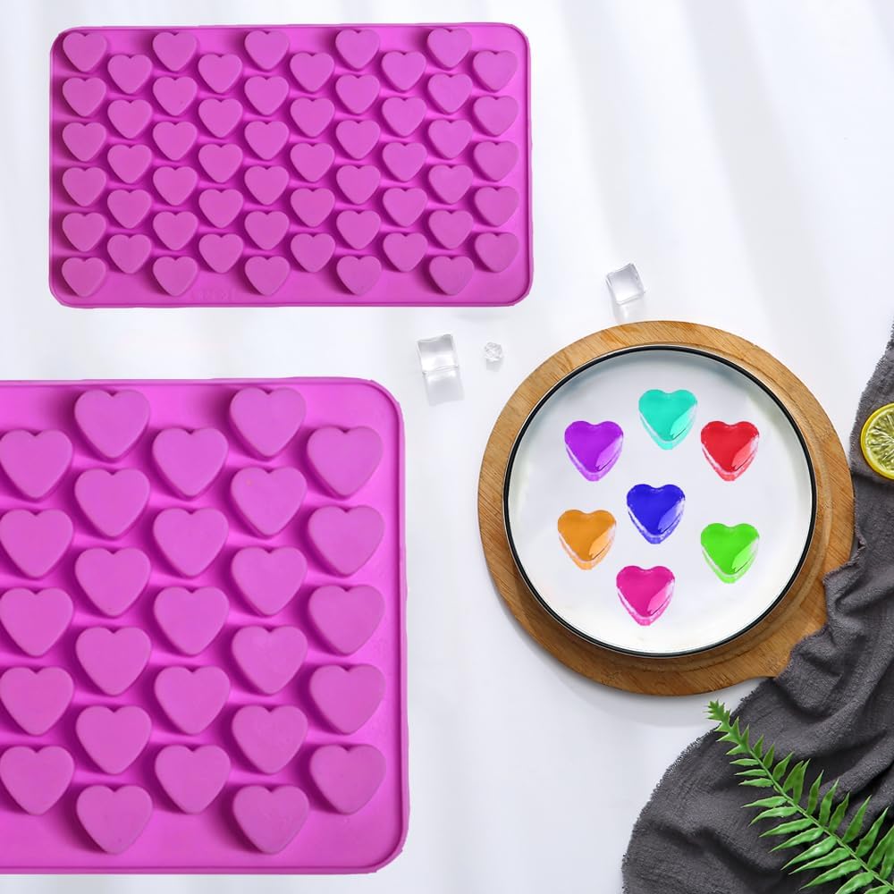 Gummy Candy Molds - 4Pcs Silicone Gummy Hearts Mold for Kids, Non-stick and Bpa Free for Mini Candy Chocolate Gummies Baking