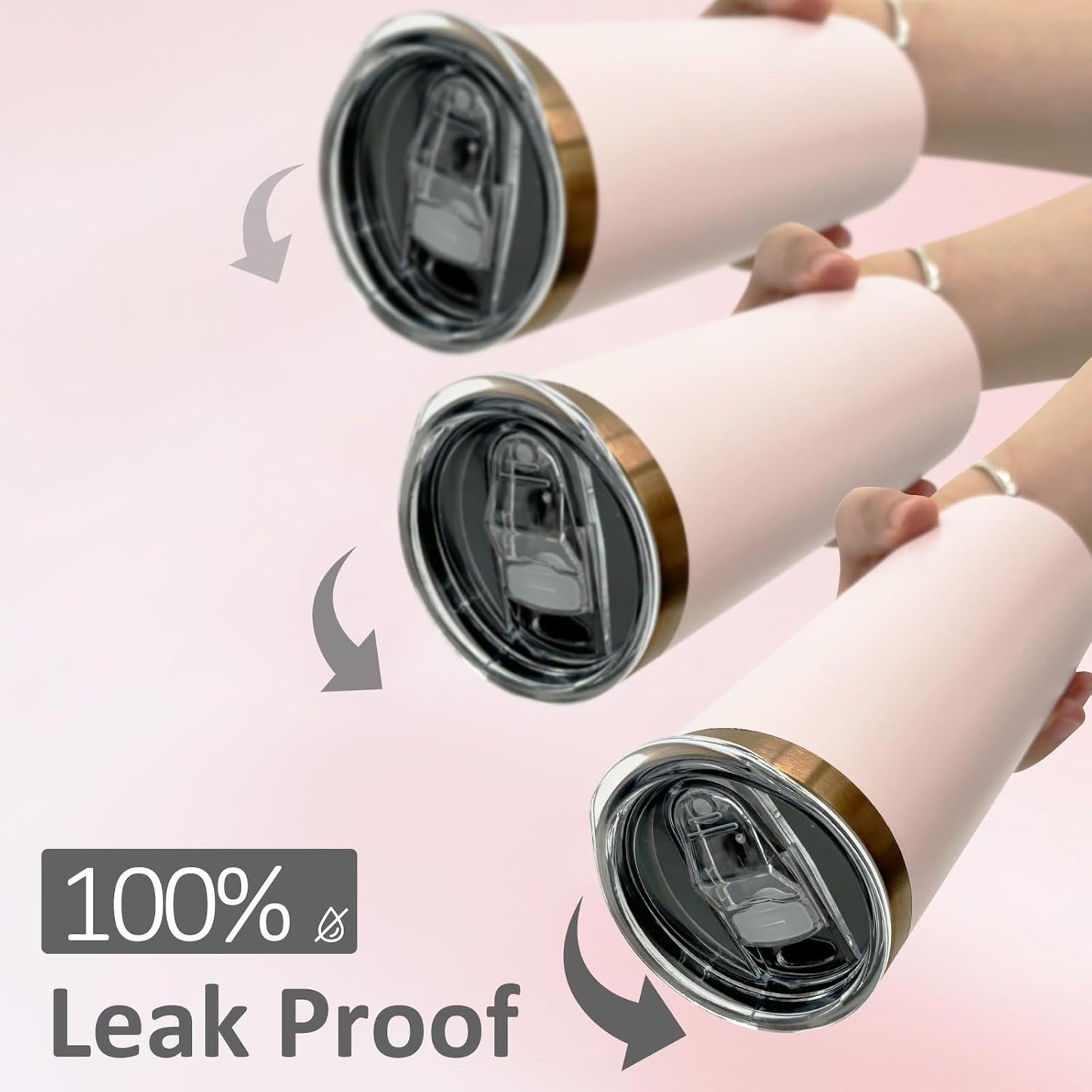 20 oz Skinny Tumblers Bulk 4 Pack, Stainless Steel Insulated Tumbler with Lids and Straws, Slim Double Wall Powder Coated Travel Coffee Mugs Reusable Cup for Hot Cold Drinks (Pink,4 pack)