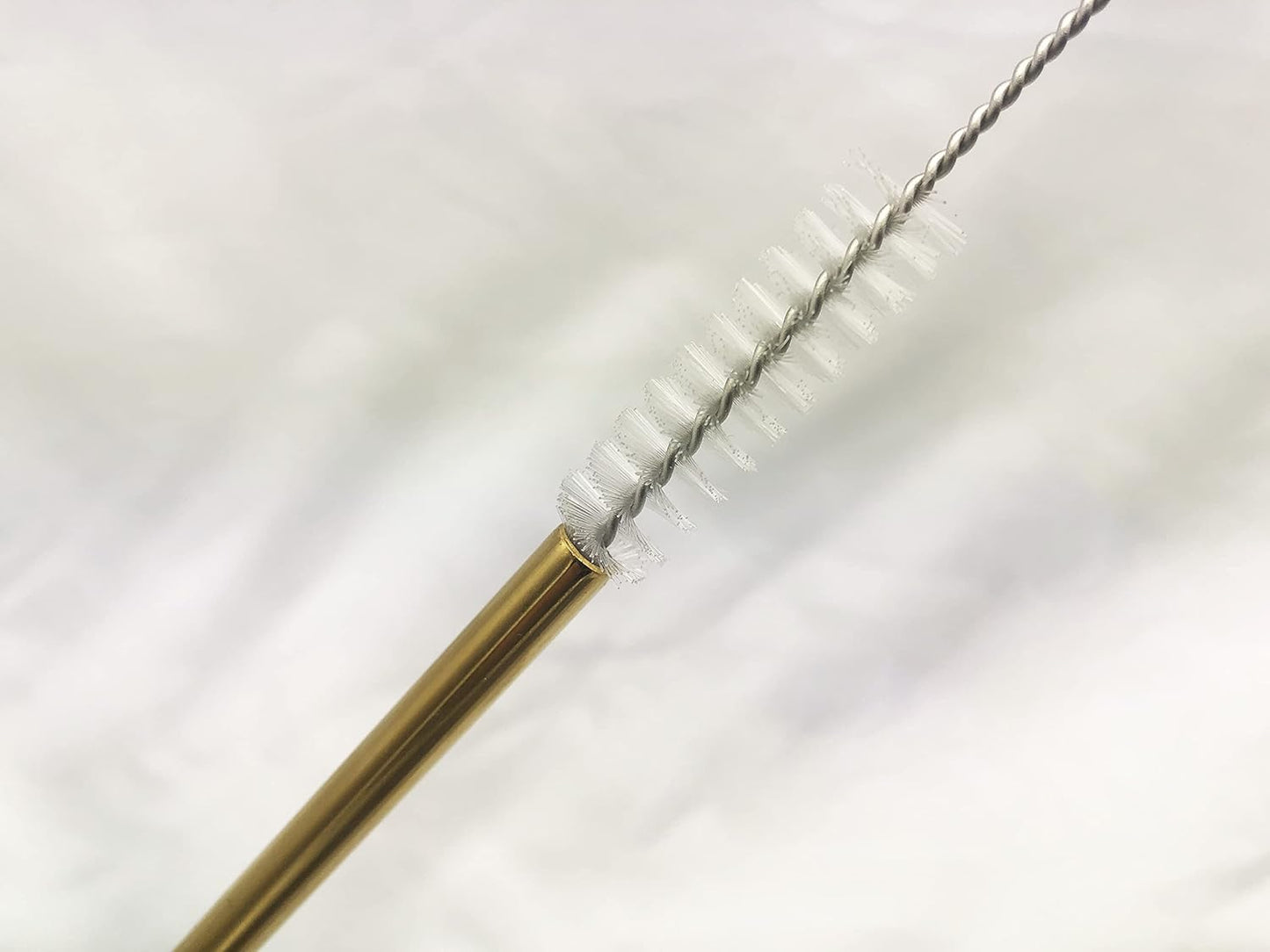 10 Pcs Stainless Steel Straws, Reusable Drinking Straws, Straight Metal Straw Sets with 2 Pcs Cleaning Brushes (10.5 Inch, Gold)