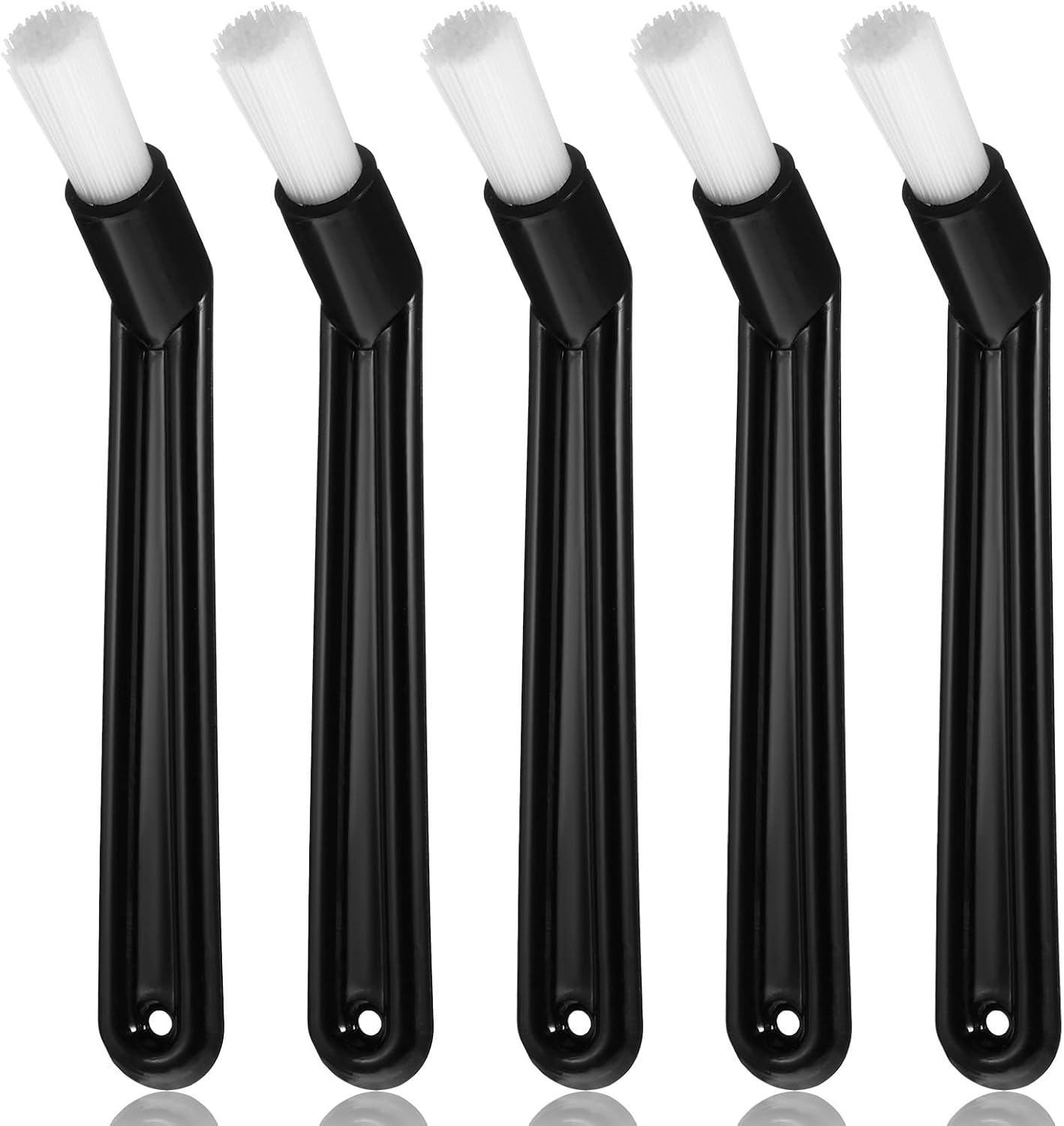 5 PCS Espresso Machine Brush, 6" Length Nylon Head Espresso Brush Coffee Cleaning Brushes Black Coffee Grinder Brushes for Cleaning Espresso-Machines, Grinders