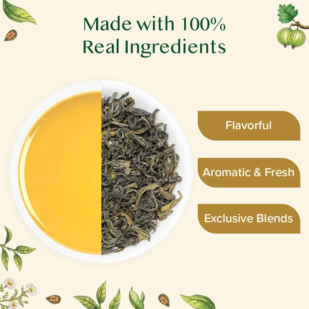 VAHDAM, Assorted Green Tea Loose Leaf Tea Gift Set (10 Flavors) Gift Ideas for Women & Men | Exotic Himalayan Green Tea Blends | Resealable Ziplock Pouch | Gifts for Him/Her