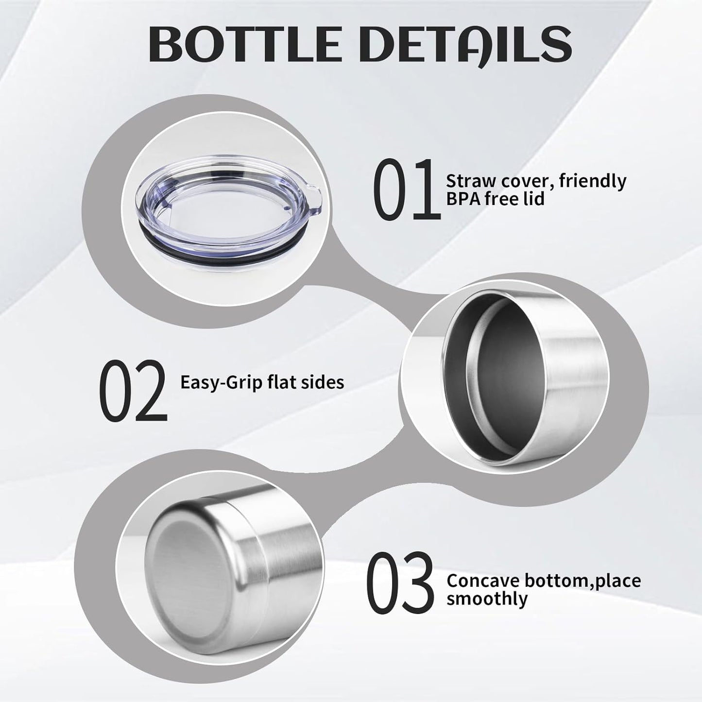 StarSpeed 20oz Tumbler Bulk with Lid, Stainless Steel Insulated Tumblers Double Wall Vacuum Insulated Travel Mug, Powder Coated Coffee Cups for Hot and Cold Drinks(Silver,1)