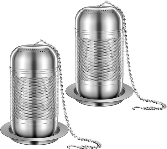 2 Pack 316 Stainless Steel Tea Infuser for Loose Tea, Tea Infuser for Cooking, Extra Fine Mesh Tea Strainers, Tea Strainers for Loose Tea (2 Pack - Small)