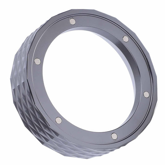 Magnetic Espresso Dosing Funnel Coffee Dosing Ring Aluminum Alloy Coffee Dosing Funnel Replacement for 51mm Portafilters (Grey)