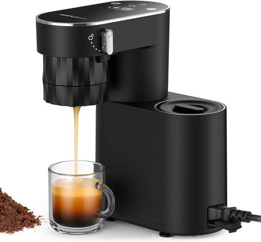 SIMPLETASTE Espresso Machine 20 Bar, Portable Multifunction Coffee Maker with Hot and Cold Brew, Dual Power Options, 6.1oz Water Tank, Single Serve Brewer for Travel, Camping, Office, Home