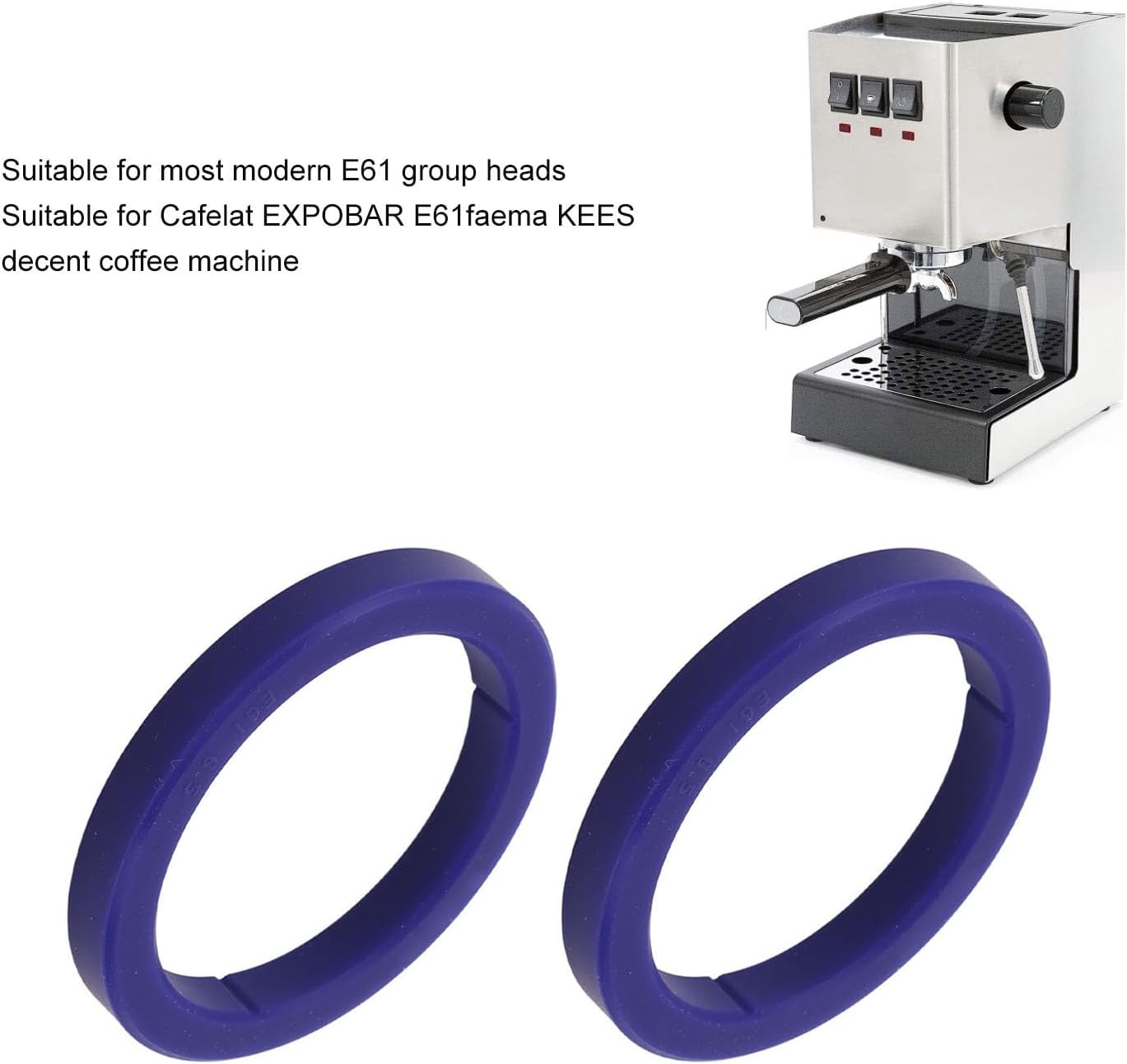 E61 Group Head Gasket 8.5mm, Silicone Seal Ring Replacement Universal E61 Group Gasket Kit