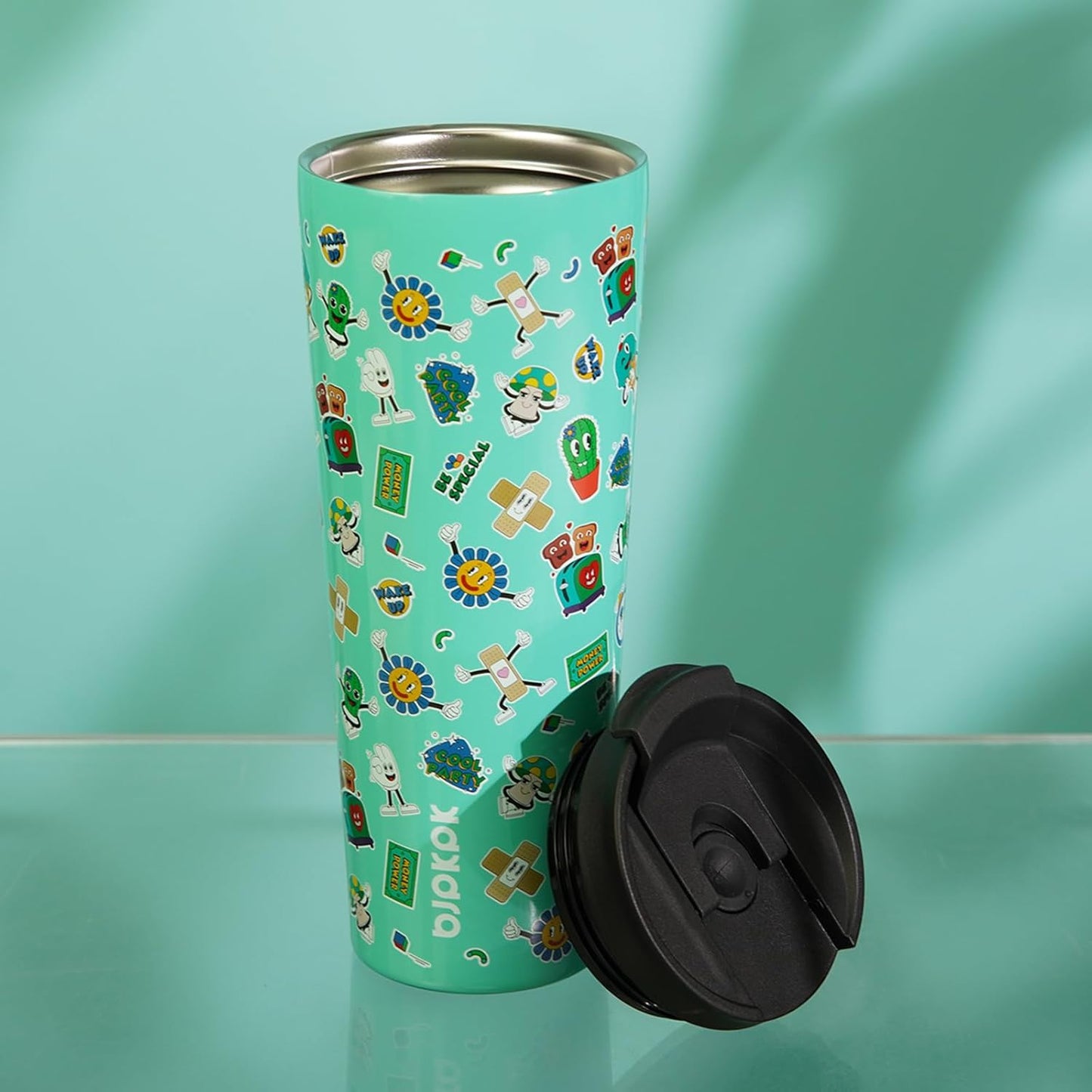 BJPKPK 34oz Stainless Steel Insulated Tumbler With lid And Straw Travel Coffee Thermal Tumblers Cup For Women And Men,Spring Party Green