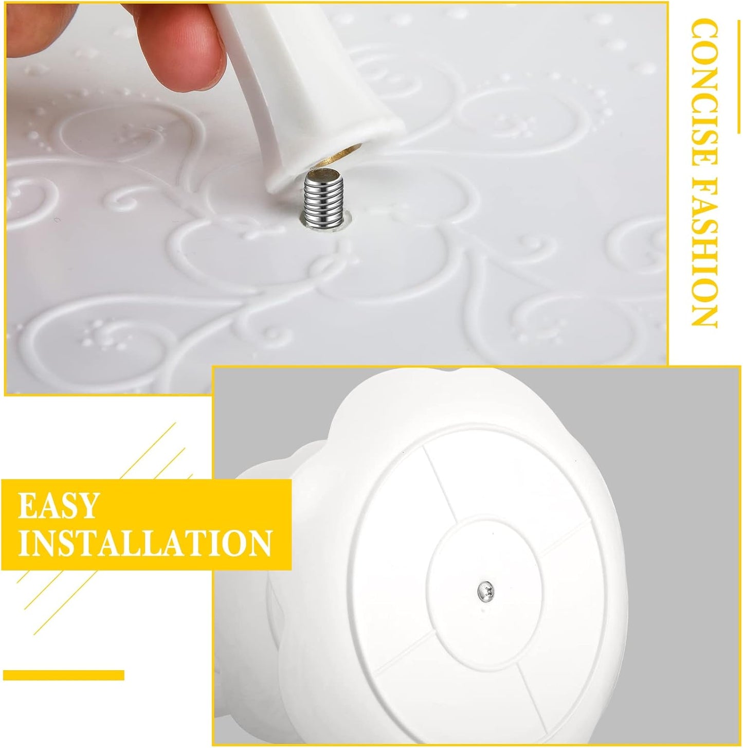 Sawysine 6 Pack 3 Tiers Dessert Stand Plastic Cupcake Stand Serving Trays Cupcake Display Stand Cookie Tray for Party and Platter for Home(White)