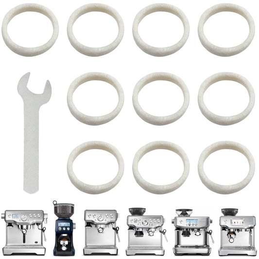 10Pcs Felt Washer Replacement for Breville Espresso Machine Grinders, Compatible with BES870, BES878, BES880, BES980, BES990, BCG600, BCG820, Breville Espresso Machine Parts