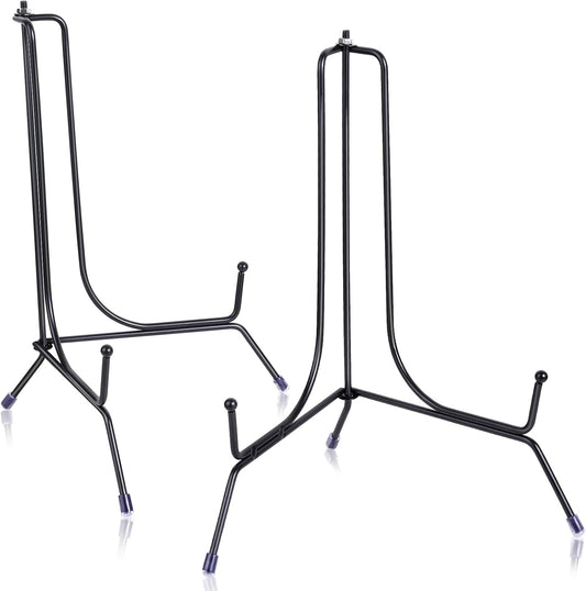 2-Pack Upgraded Anti-Slip Plate Stands for Display, 10 Inch Decorative Iron Plate Holders, Easel, Frame, Book, Card, Plaque, Picture Display Stands