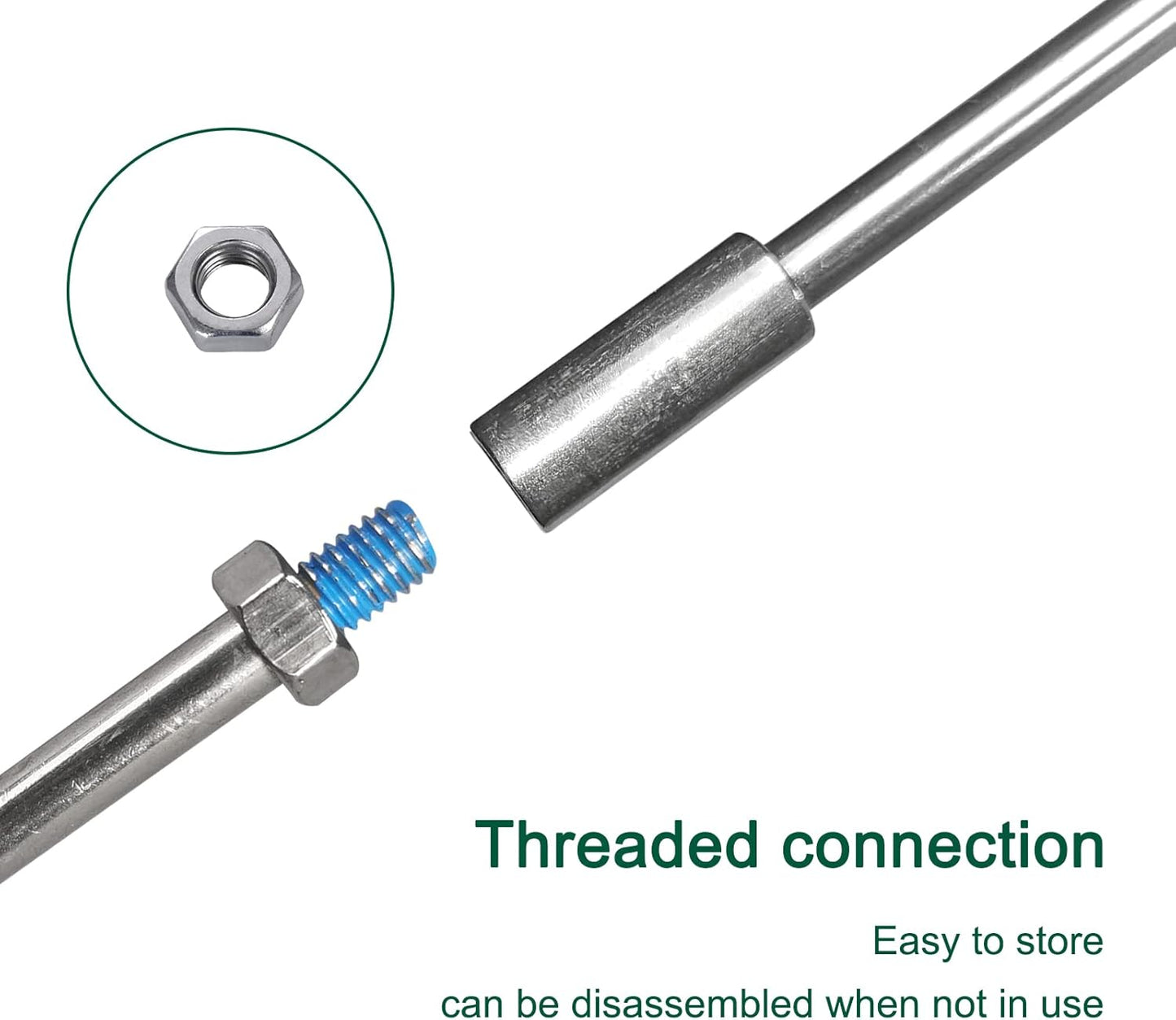 22" BBQ Ash Tool Poker Rake, Charcoal and Grill Cleaning Ash Tools for Big Green Egg, Kamado Joe and Other Charcoal Grills Corner Cleaner Accessories