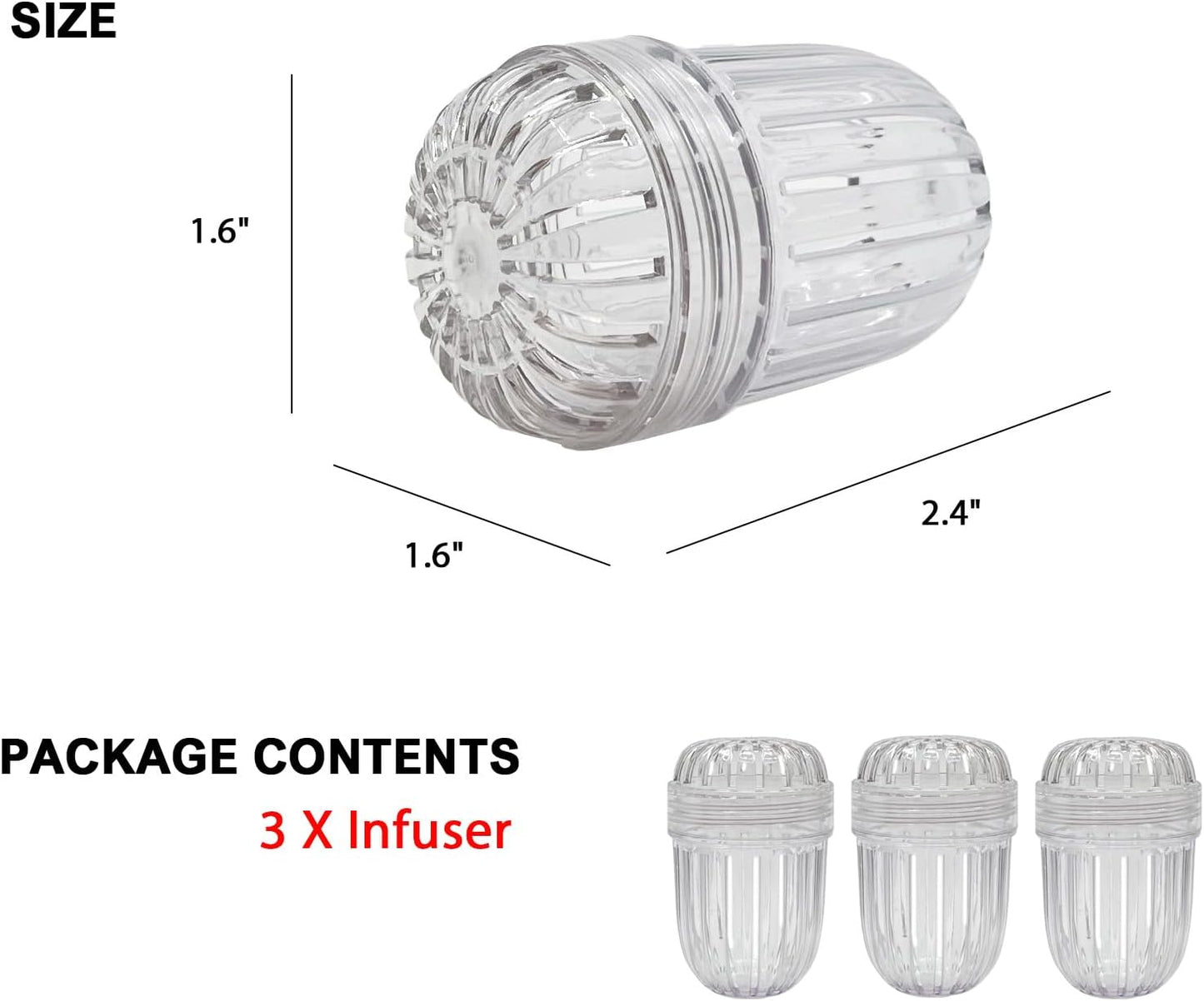 3PCS Small size Fruit Infuser for Wide Mouth Bottles.,Compatible with Stanley,Hydro Flask, Iron Flask, Takeya, ThermoFlask