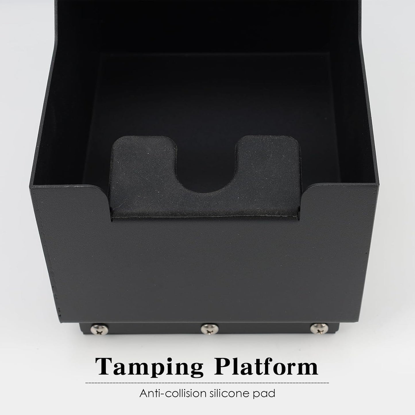 Espresso Knock Box, Stainless Steel Coffee Bag Container, With Steel Bracket And Noise Reducing Rubber Ring (Rectangle L-No base)