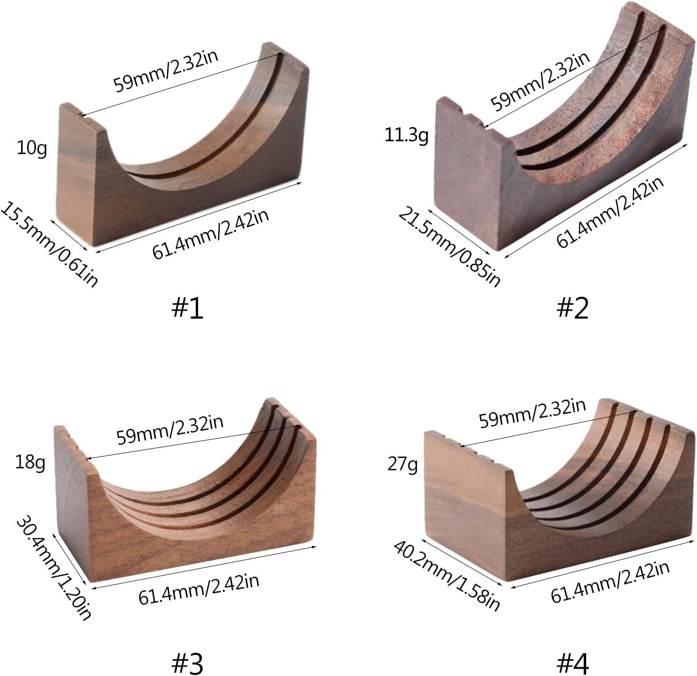 Espresso-Puck Screen Walnut-Stand Coffee Reusable Filter For Espresso-Portafilter Holder Wooden-Stand For 51/53/58mm Coffee Portafilter Stand