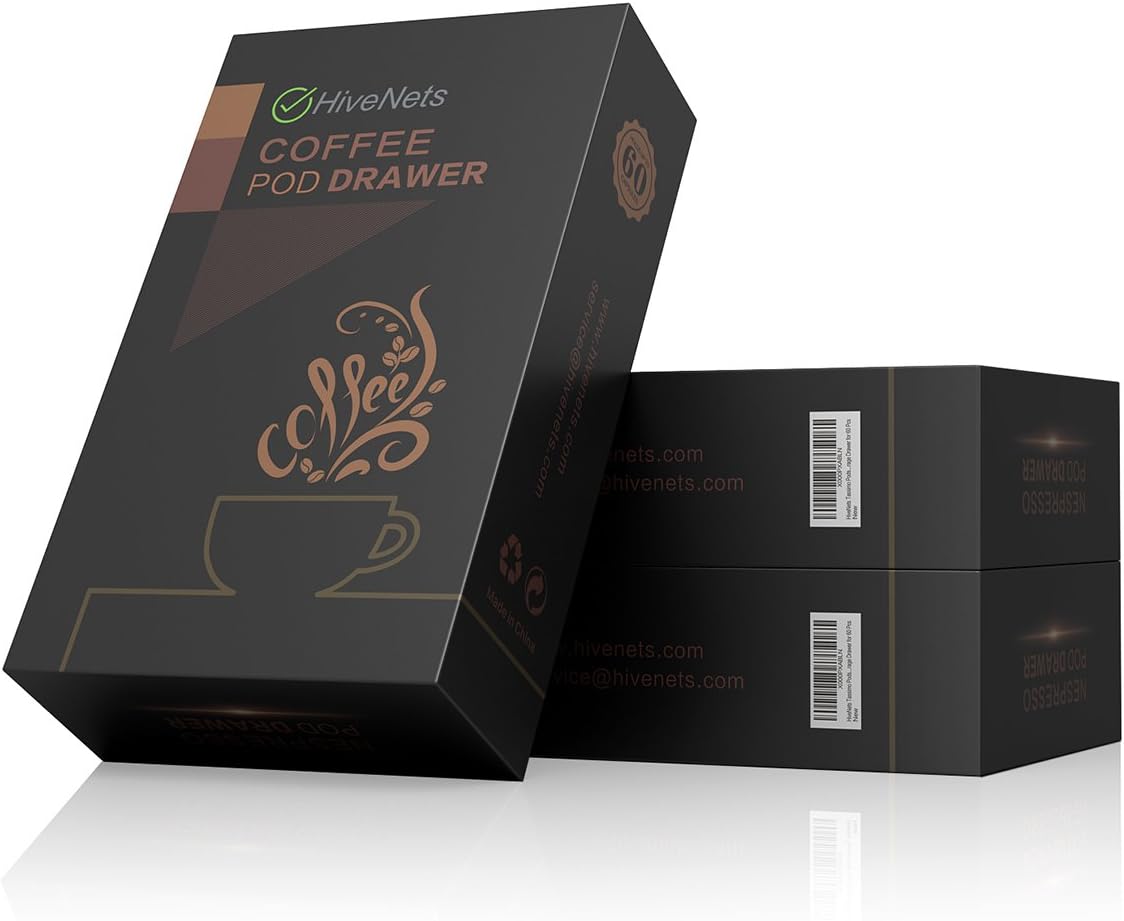 Coffee Pods Holders for Tassimo Discs Coffee Capsule Metal Storage Drawer Capacity 60 pcs