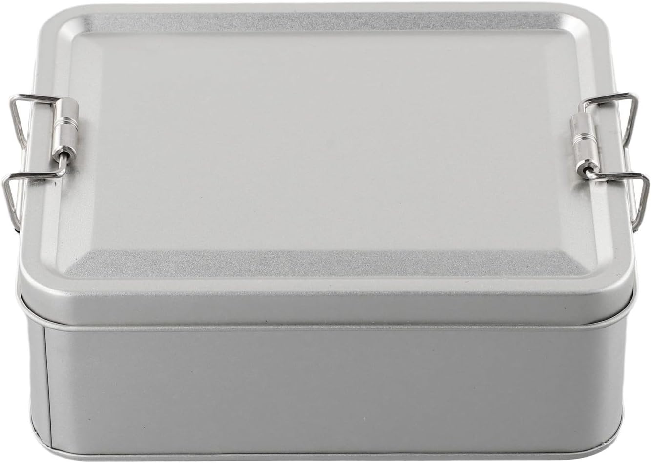 Metal Tin Box, Tinplate Metal Storage Tins Tea Container Rectangular Cookie Box With Lids For Storaging Cookies Snowflake Pastries Tea(M)