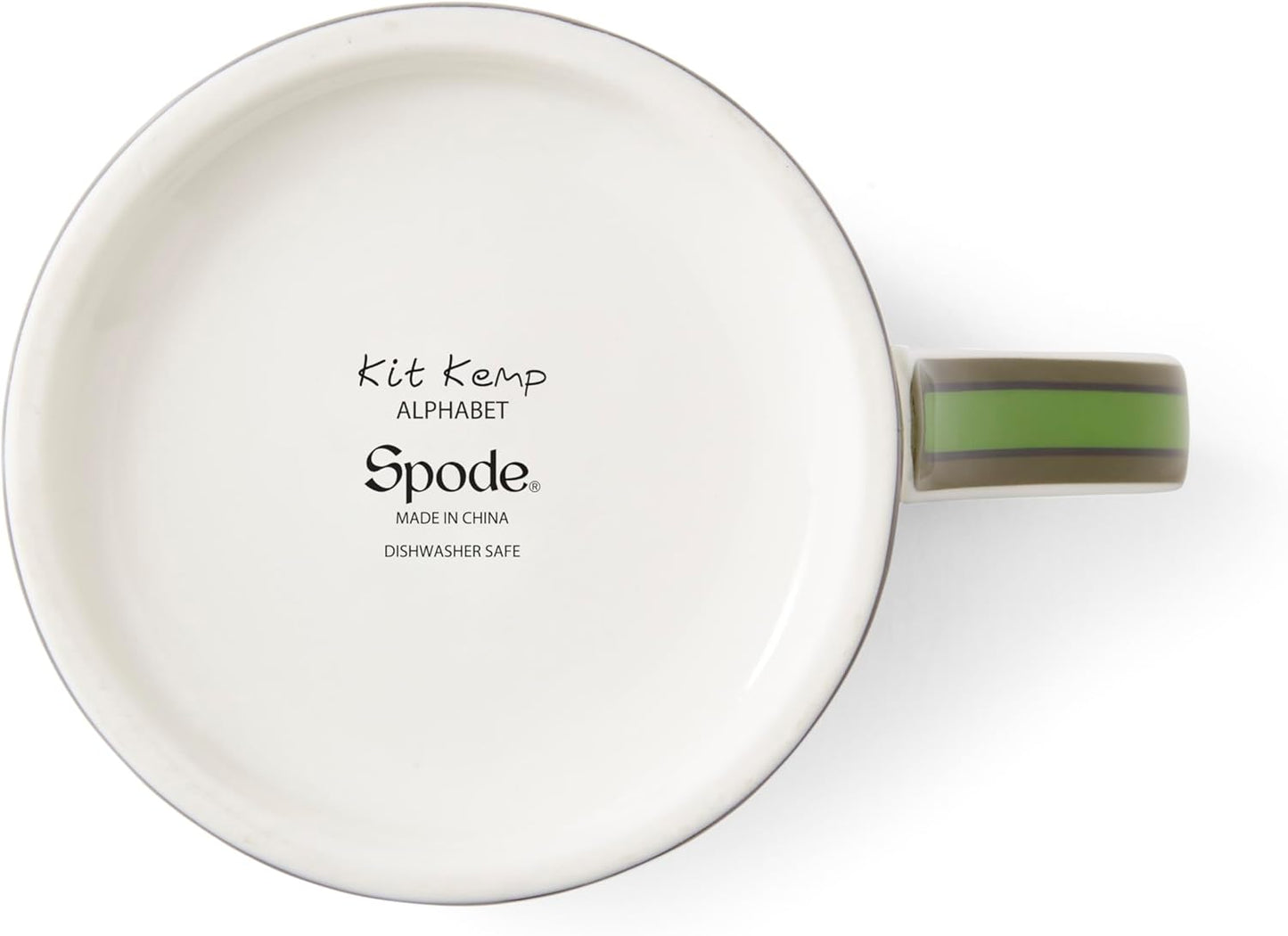 Spode Kit Kemp Alphabet Mug - Letter J Monogram in Fine China, 12oz Ceramic Coffee Cup for Hot Drinks, Personalized Drinkware for Unique Gifts, Dishwasher Safe Tea or Coffee Mug - Gift Box Included