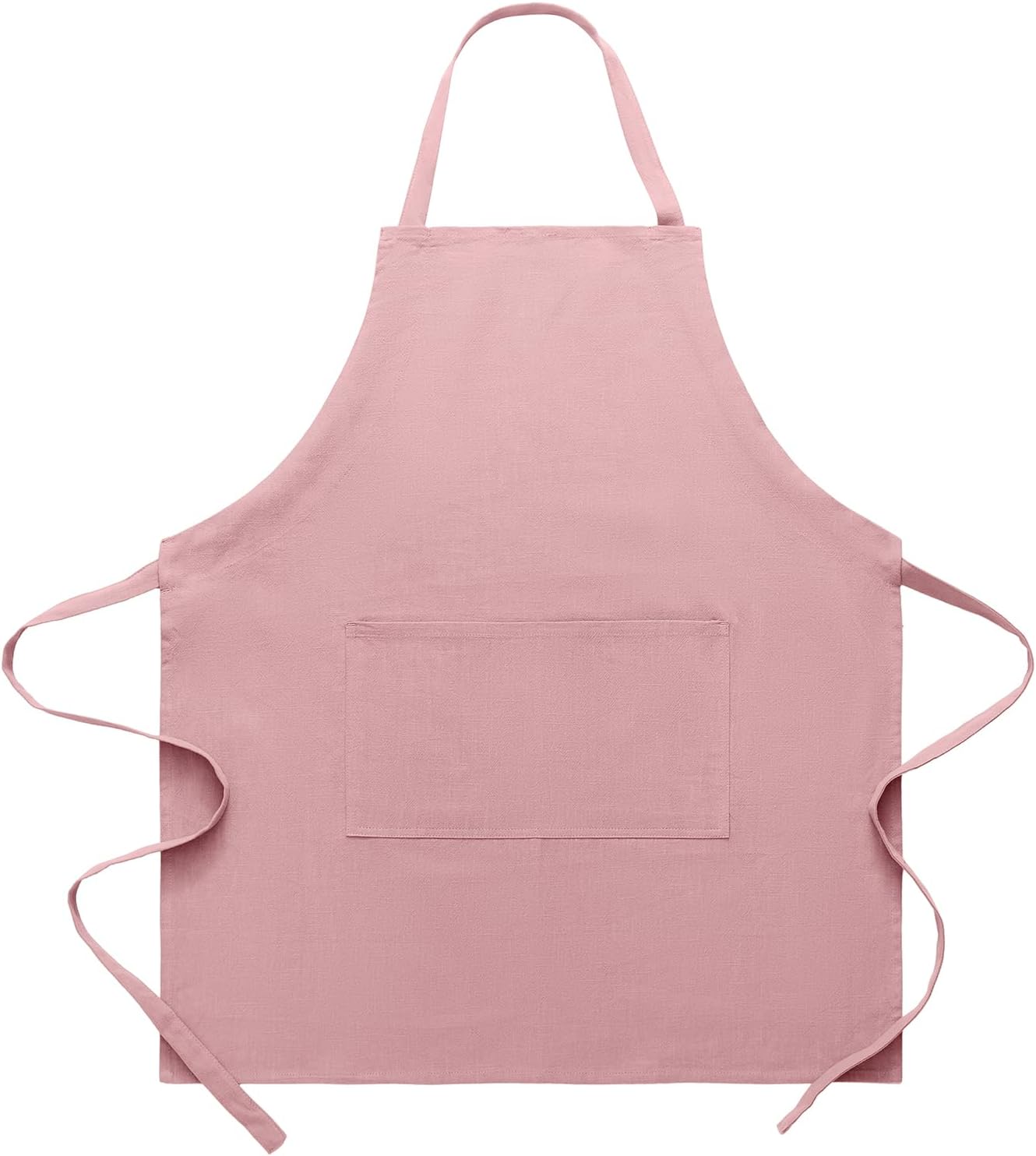 Cotton Linen Apron for Women - Adjustable Casual Apron with Pocktes, Great for Florist, Coffee House and Kitchen