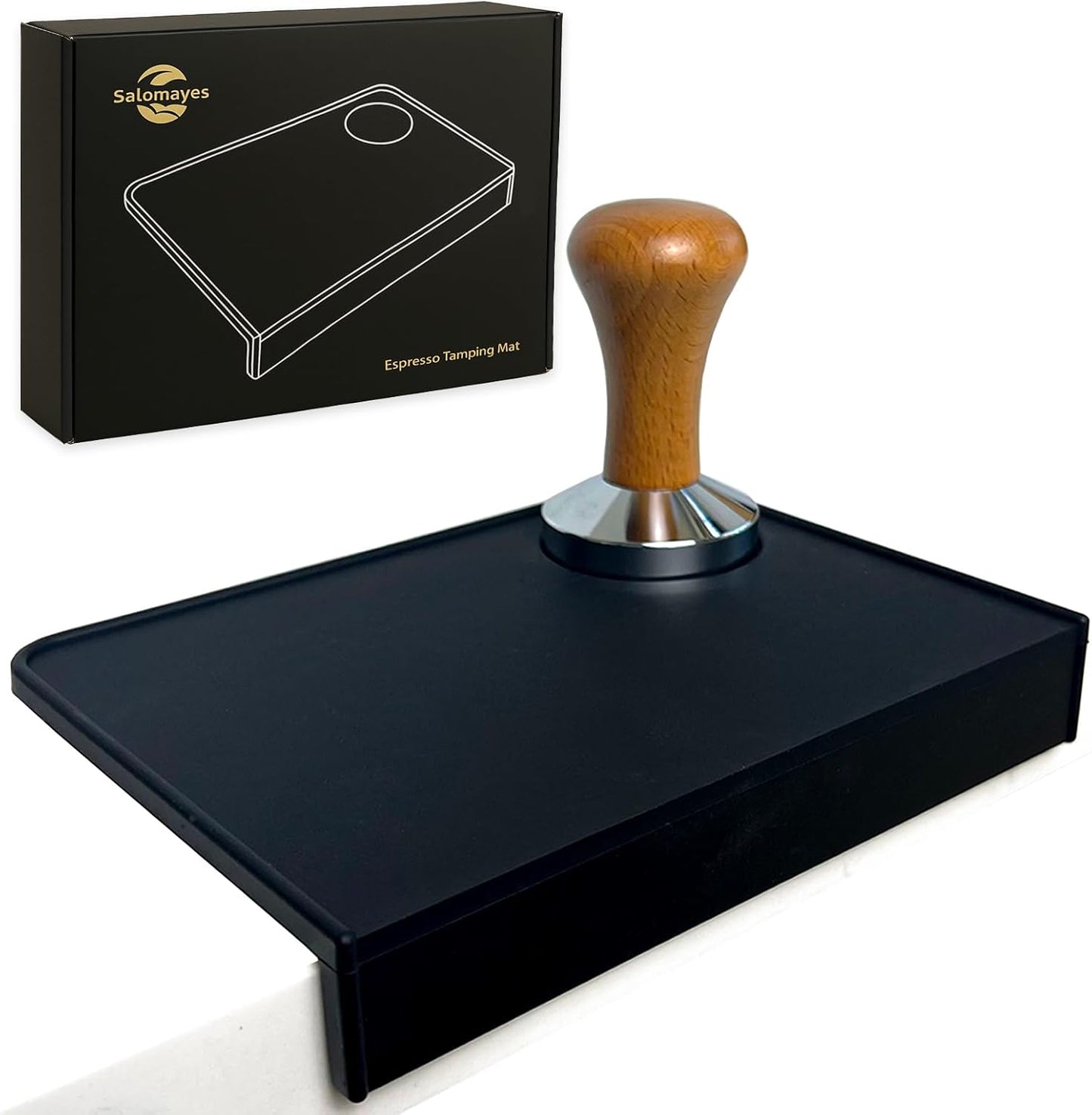 Espresso Tamping Mat 8"x6" – Compact Non-Slip Silicone Tamper Mat, Food-Grade Coffee Tamping Station for Home Baristas, Essential Espresso Accessories