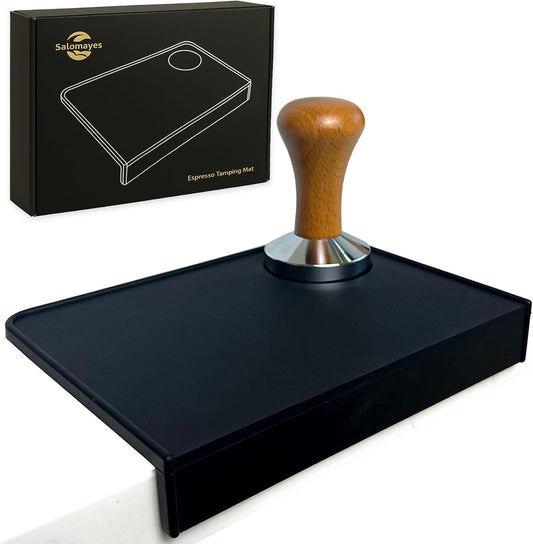Espresso Tamping Mat 8"x6" – Compact Non-Slip Silicone Tamper Mat, Food-Grade Coffee Tamping Station for Home Baristas, Essential Espresso Accessories