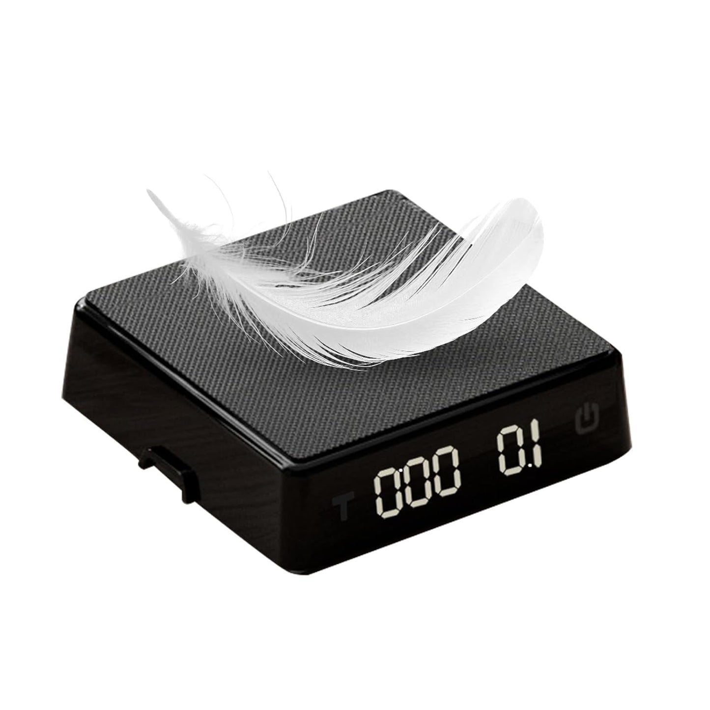 Coffee Scale PRO - 0.1g Precision Digital Rechargeable Espresso Scale with Timer, LED Hidden Screen, Portable Compact for Coffee Beans, Grounds, Baking & Food, Spill-Free Notched Lid for Easy Pouring