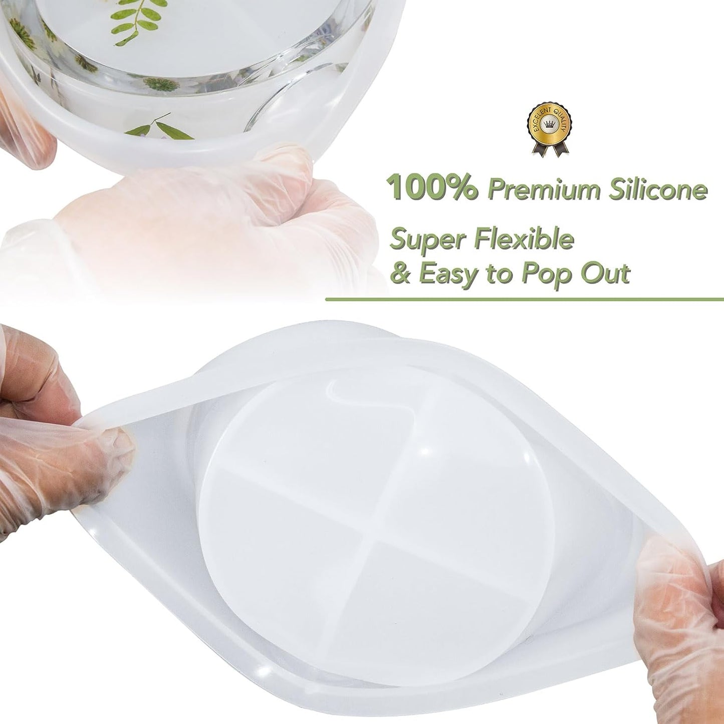 4 Inches Thickened Coaster Holder Silicone Molds for Epoxy Resin, Coaster Storage Resin Molds for DIY Art Craft Cup Mats Flower Bouquet (Holder Mold)