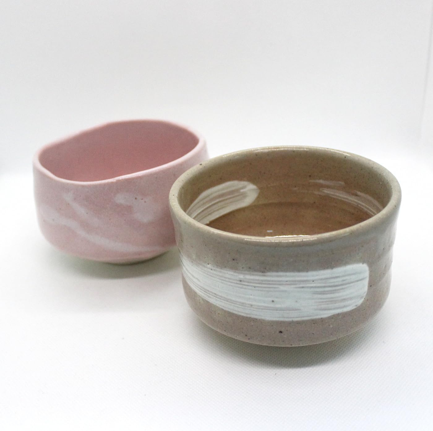 Japanese Traditional Handcrafted Mino Matcha Chawan Tea Bowl Cup Ceremony Tableware Pottery (Kohiki Ipponbiki)