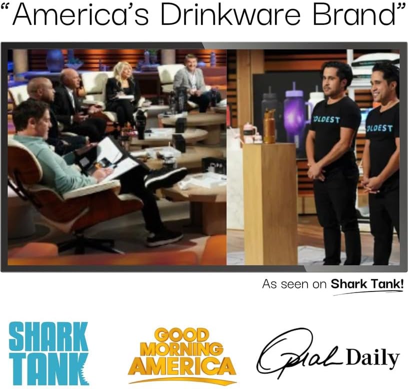 Coldest 40 oz Tumbler with Handle and Straw - 100% Leak Proof Insulated Tumbler with Lid and Straw (3 Lids) - Stainless Steel Tumblers for Women & Men - Cup Holder Friendly Base, 46 oz (Margarita)