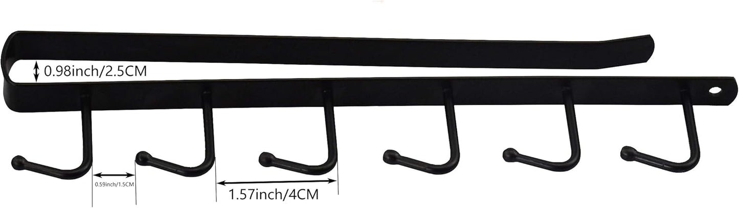 eywlwaar Mug Cups Cabinet Mug Hooks Kitchen Storage Hanging Hooks (Black+White)