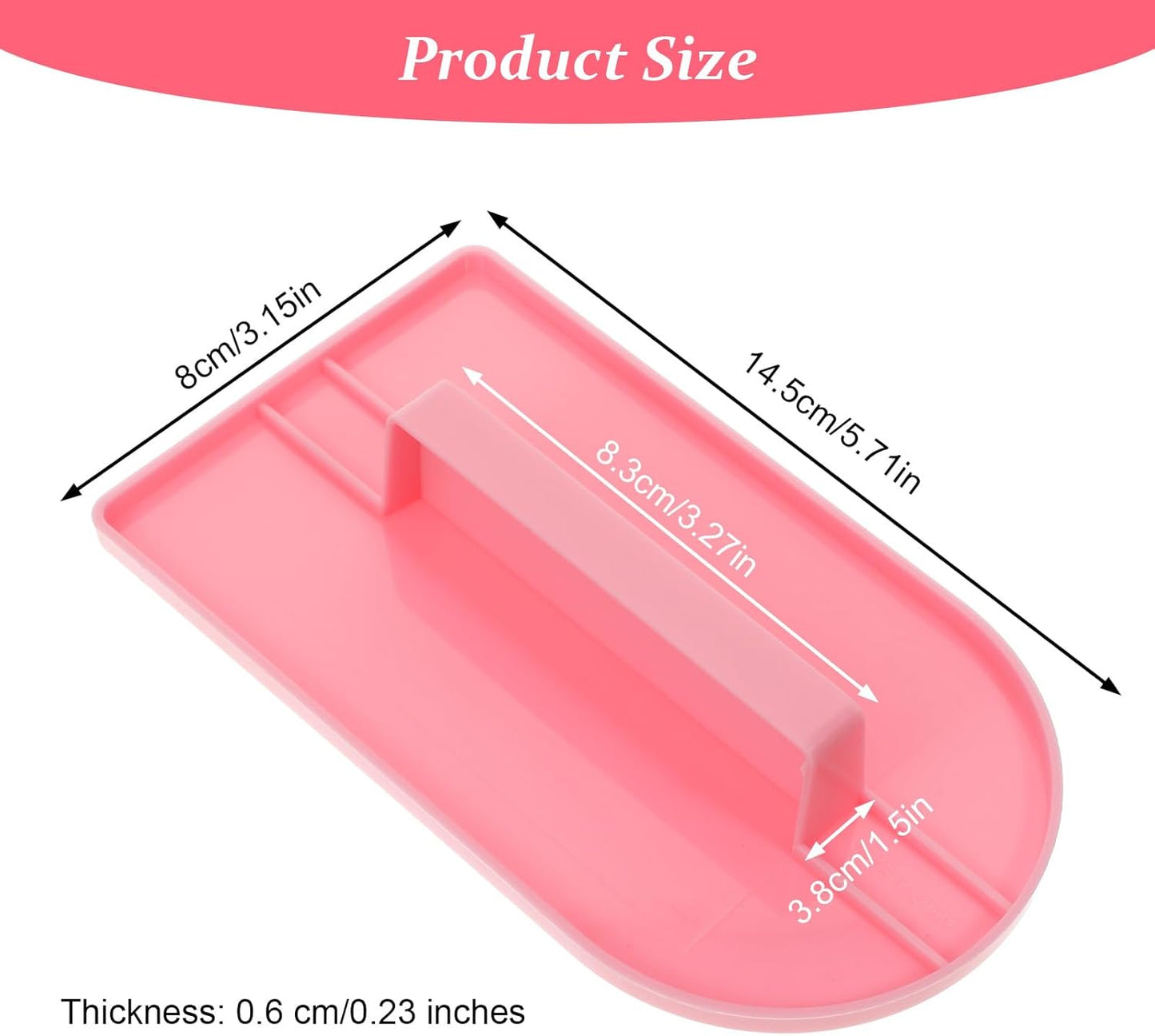 2 PCS Fondant Smoothing Tool, Cake Decoration Icing Smoother, Plastic Fondant Icing Smoother Polisher, Icings Scraper Paddle Tool for Cake Decoration Tools (Pink, Green)