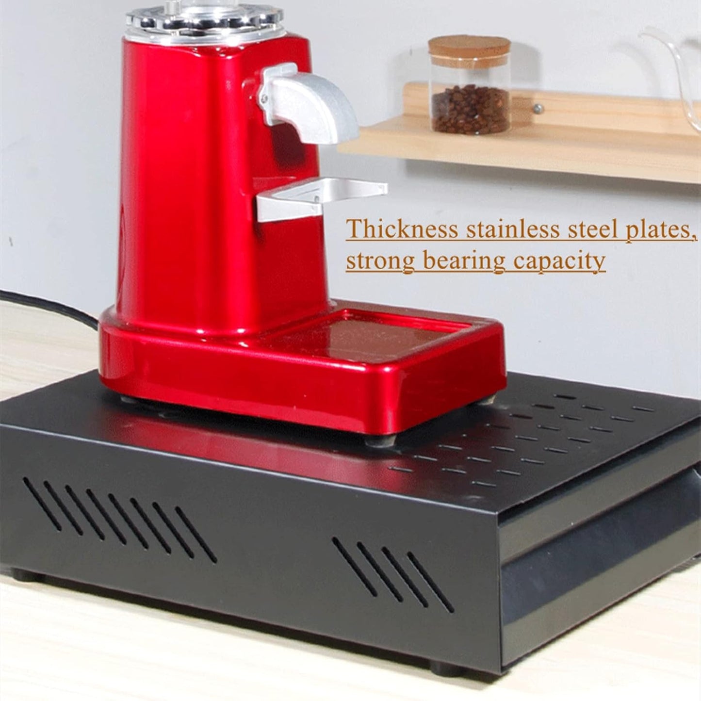 Espresso Knock Box Drawer, 2.5L Capacity Stainless Steel Detachable Coffee Ground Knock Container, For Home, Office, Restaurant and Coffee Shop (Black)