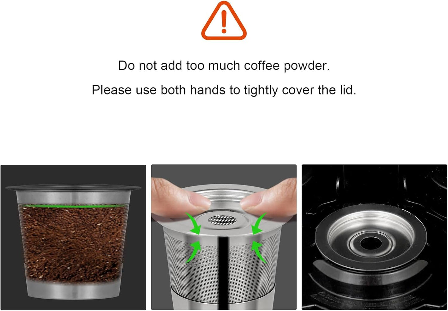 2 Pack Reusable Pods for Ninja Dual Brew Coffee Maker, Stainless Steel Reusable K Pod Permanent K Cups Filters Coffee Accessories Compatible with Ninja CFP101 & Ninja PB051 Coffee Maker