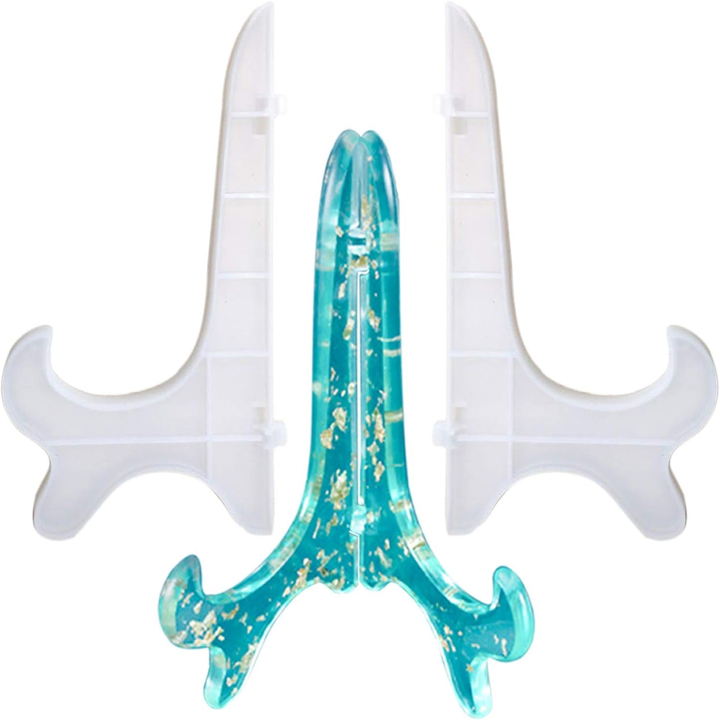 DILIBRA Display Stand Resin Mold Plate Stands for Display/Silicone Plate Holder for Epoxy Casting,Home Decoration,Pictures Frame, Fold-able Photo Frame,Artworks Display Holder,Resin Painting