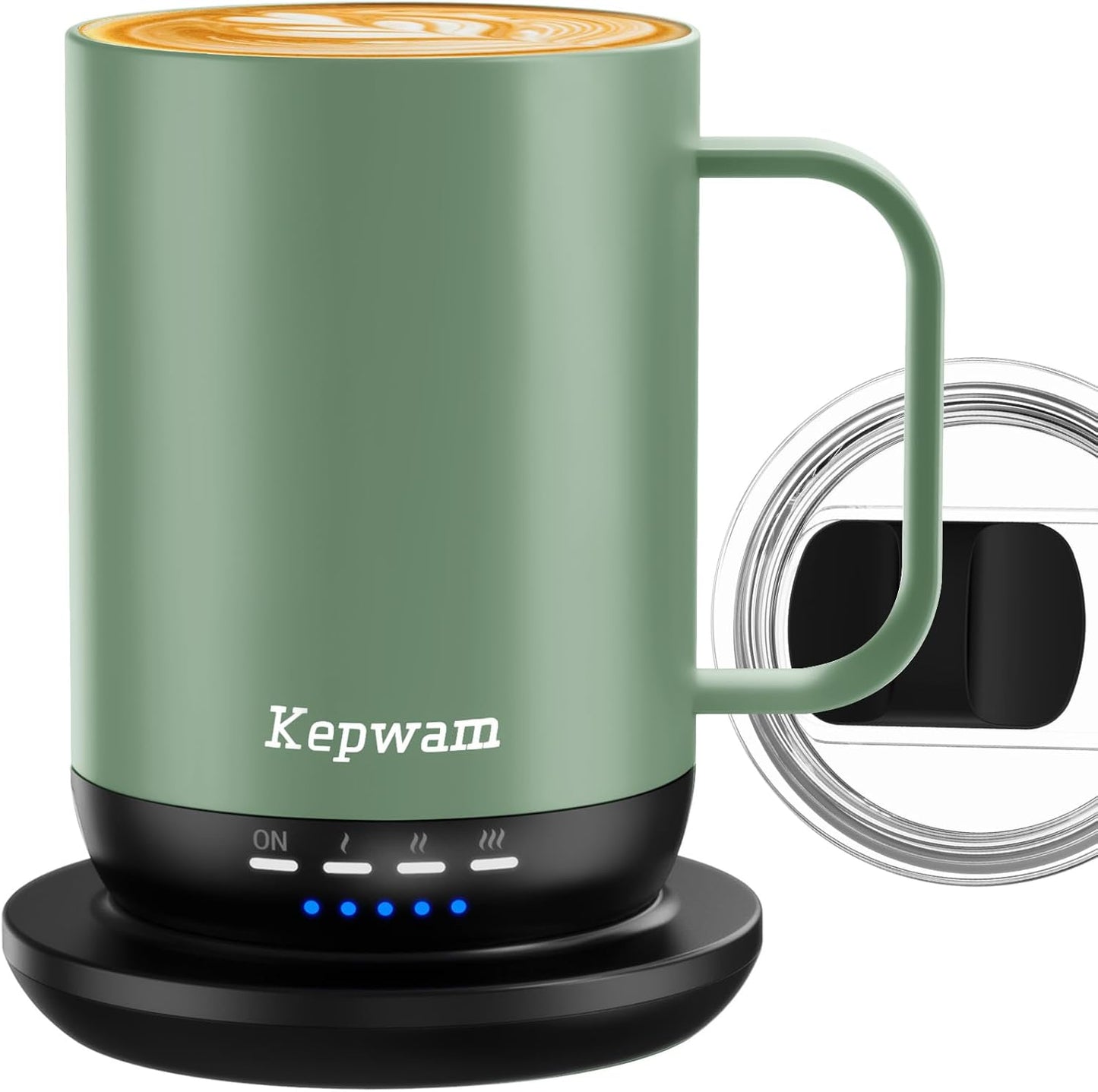 Self Heating Coffee Mug T1-16oz Fast Heating & Ultra Long-Lasting Battery Life, Heated Coffee Mug Up to 149℉ - Touch & App Controlled Coffee Mug, Birthday Gifts for Women and Men