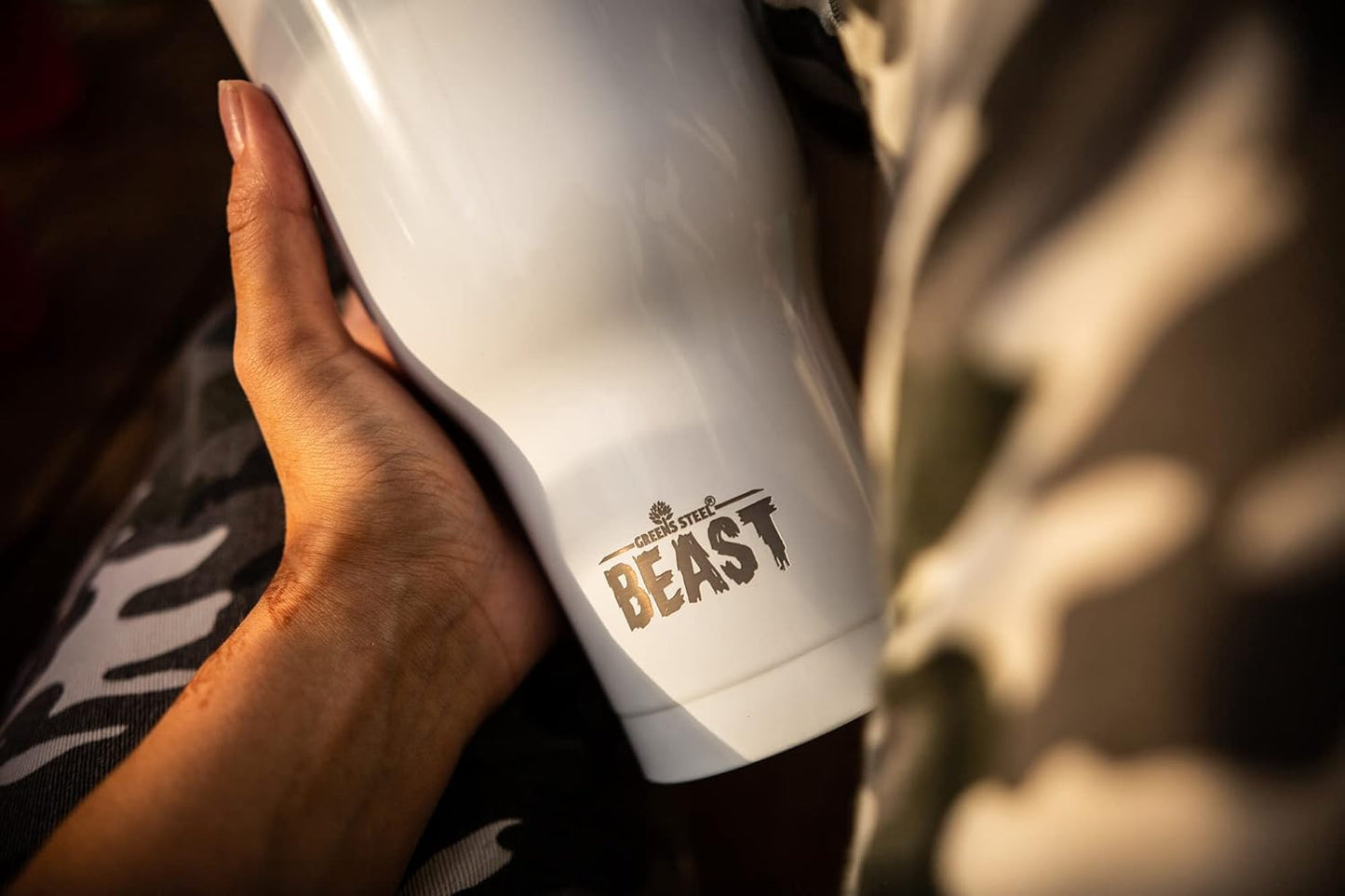 Beast 30 oz Tumbler Stainless Steel Vacuum Insulated Coffee Ice Cup Double Wall Travel Flask (Arctic White)