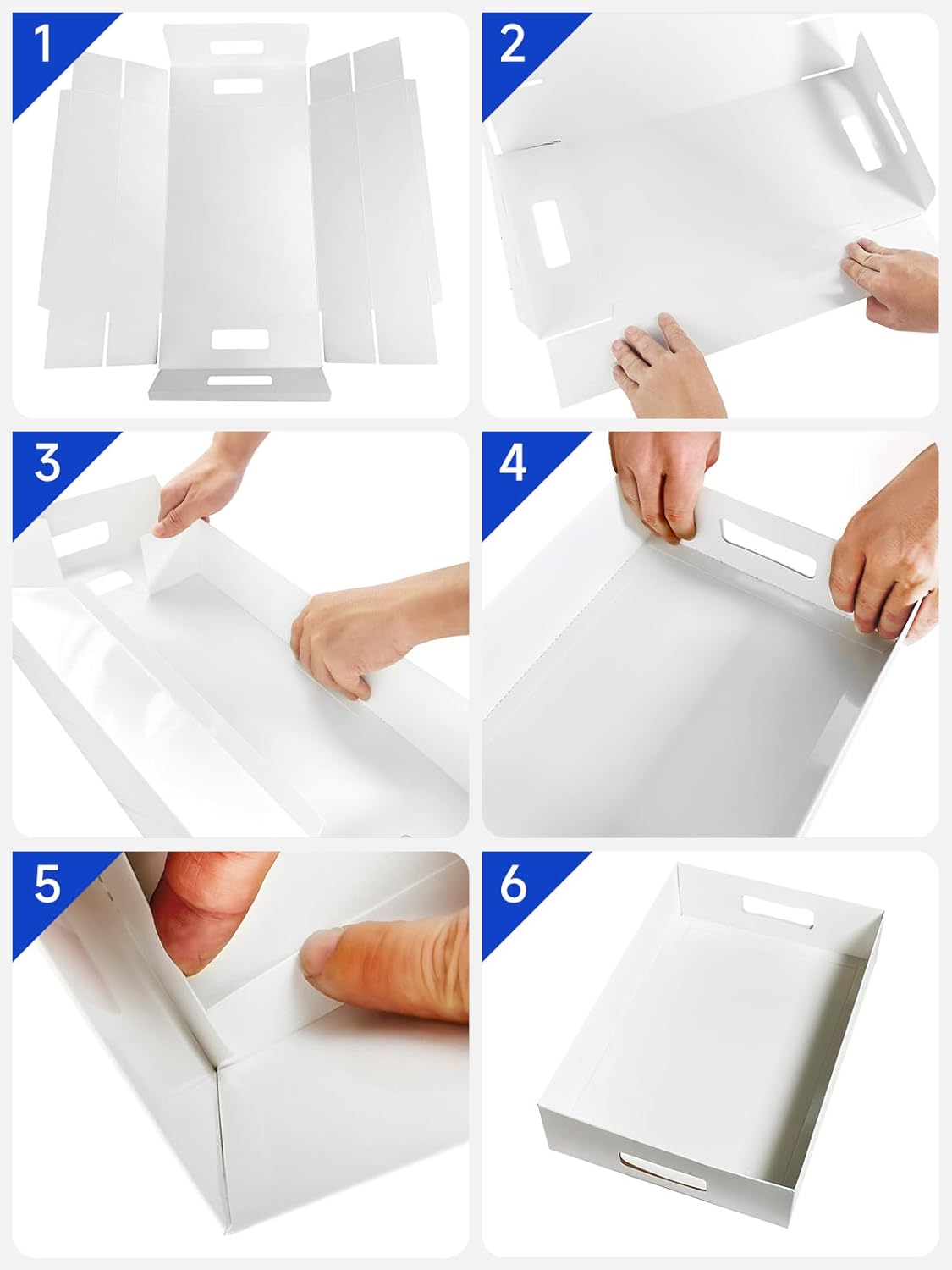 12-Pack 13" X 9" X 3" White Blyss Cookie Crate,Sturdy Cookie Serving Tray Great for Party Platters,Natural Kraft Paper Cardboard Tray use for Packaging and Hold Cookies,Take Out Container,Pack of 12