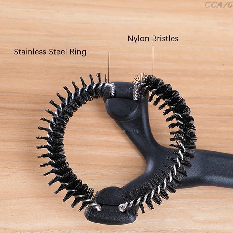 58mm Coffee Machine Brush Cleaner Removable Nylon Bristles Group Head Round Barista Espresso Grinder Multifunction Cleaning Tools Home Kitchen Accessories