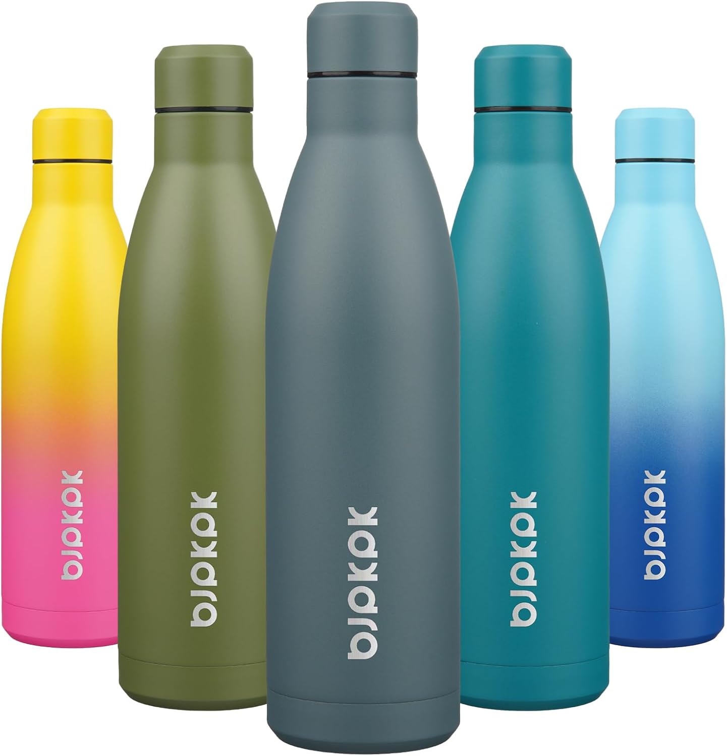 BJPKPK 25oz Insulated Water Bottle Double Wall Vacuum Insulated Stainless Steel Water Bottles for Spots Keep Cold and Hot,Dark Grey