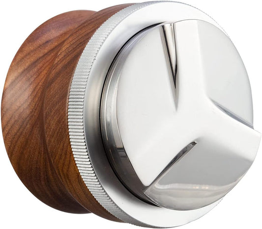 53mm Coffee Distributor, Espresso Distribution Tool, Adjustable Depth Espresso Tamper Leveler with Walnut Wood Handle Fits for 54mm Breville Barista Portafilter