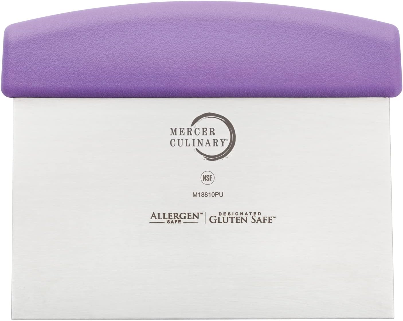 Mercer Culinary Millennia Bench Scraper, 6-Inch x 3-Inch Blade, with Purple Handle,