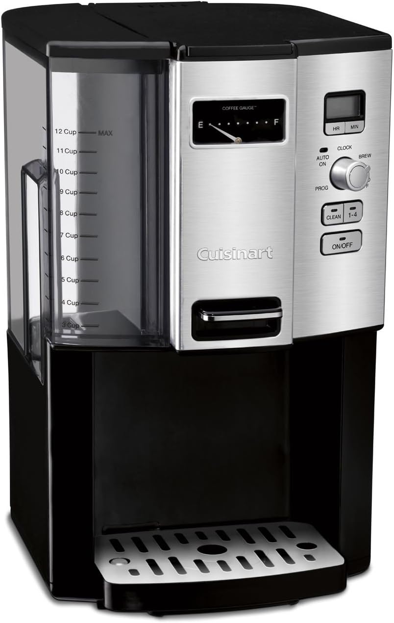 Cuisinart Coffee Maker, 12 Cup Programmable Drip, DCC-3000P1, Black & GTF-B Gold Tone Coffee Filter, Basket, Burr Mill