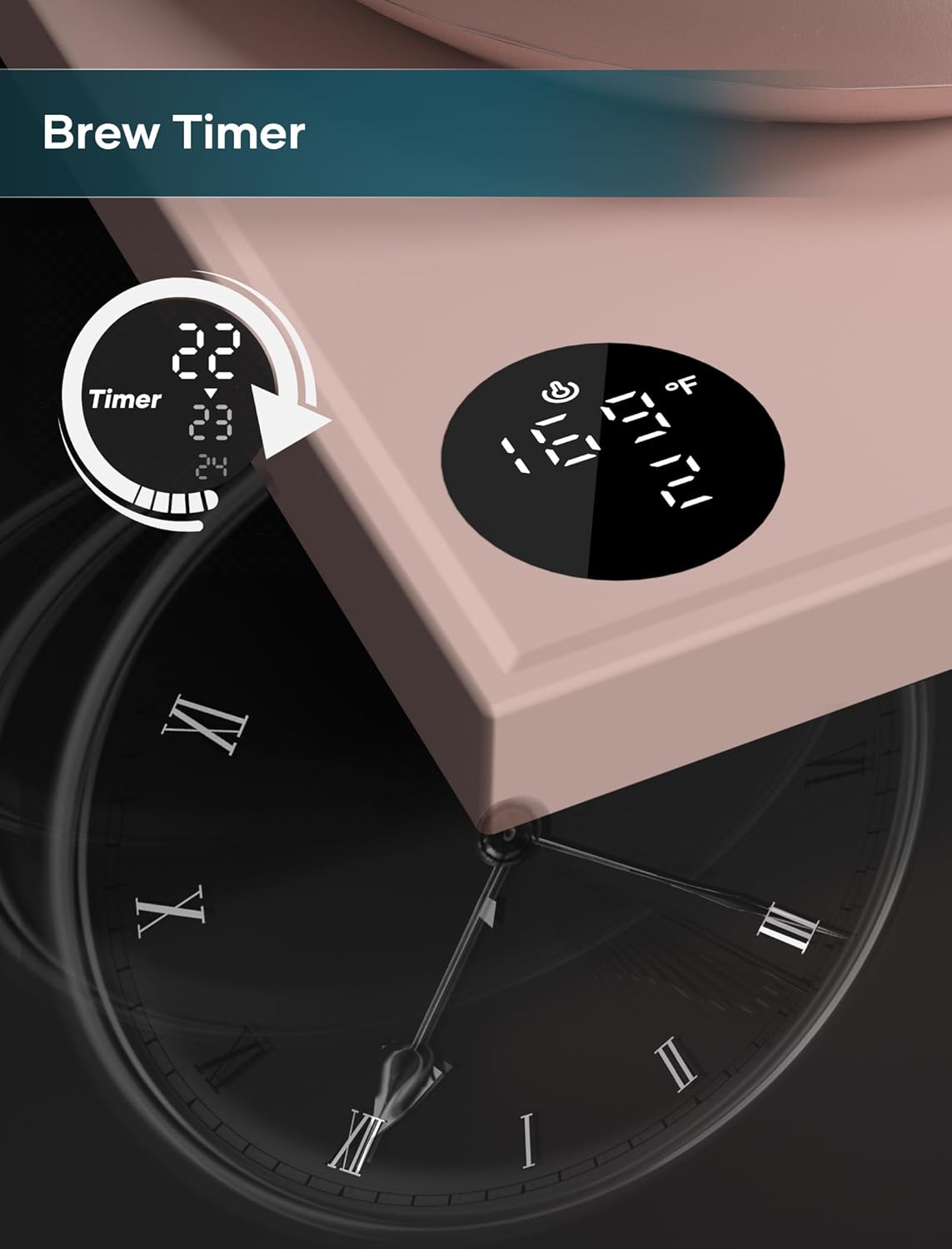 Electric Kettles, Gooseneck Electric Kettle, ±1℉ Temperature Control, Stainless Steel Inner, Quick Heating, for Pour Over Coffee, Brew Tea, Boil Hot Water, 0.9L Pink