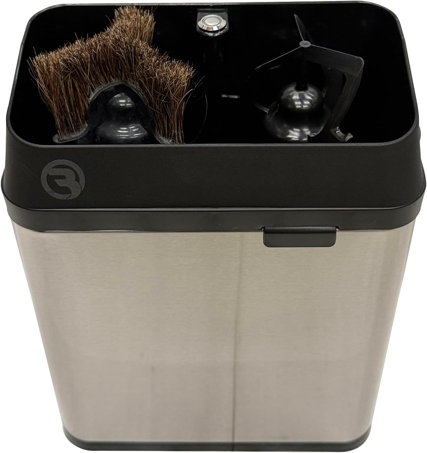 Electric Portafilter Cleaning Machine for 58mm - Knock Box Coffee Cleaner for Commercial & Home (Silver)