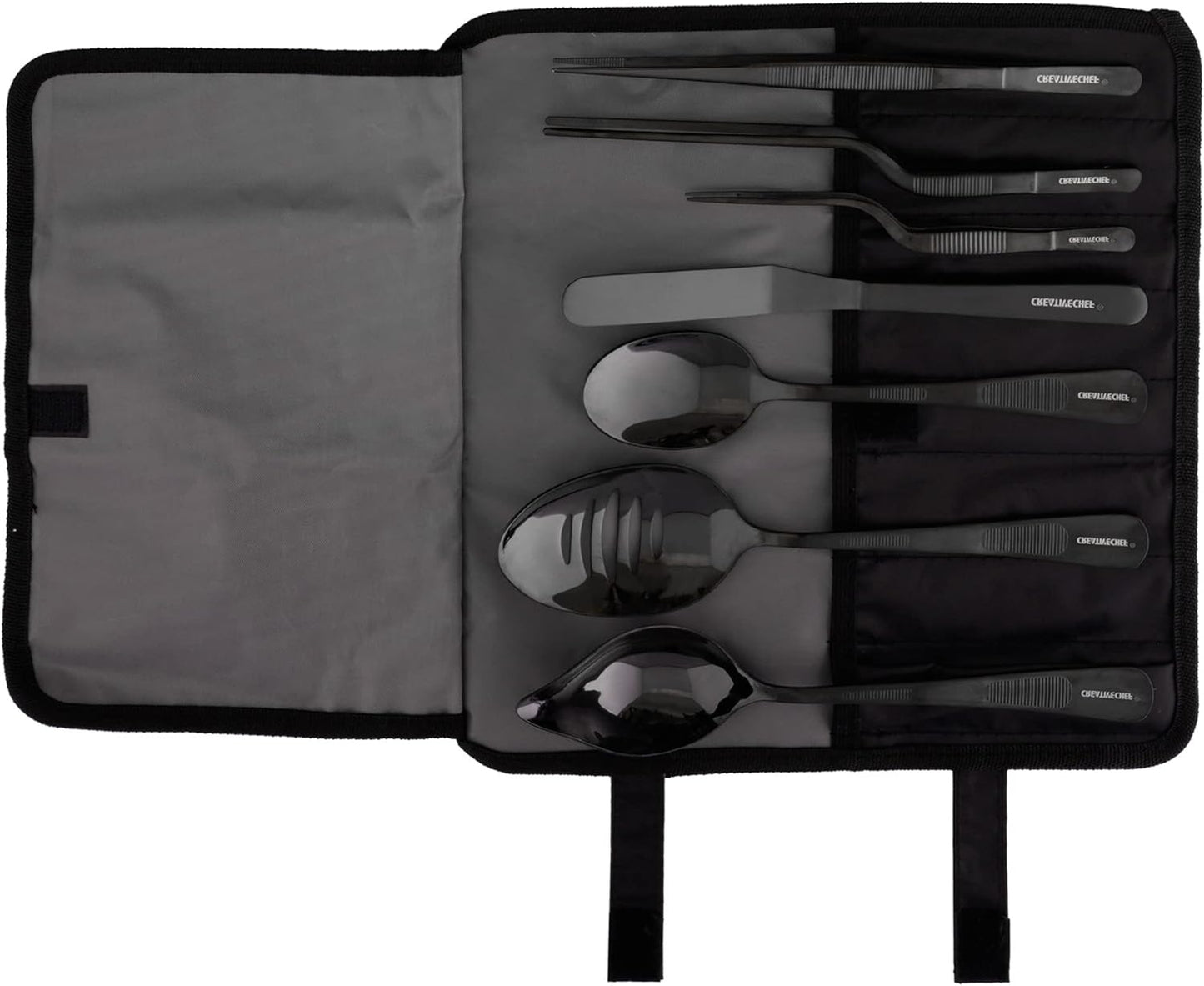 CREATIVECHEF Professional Chef Plating Kit, 7 Piece Culinary Plating Set, Black, Stainless Steel