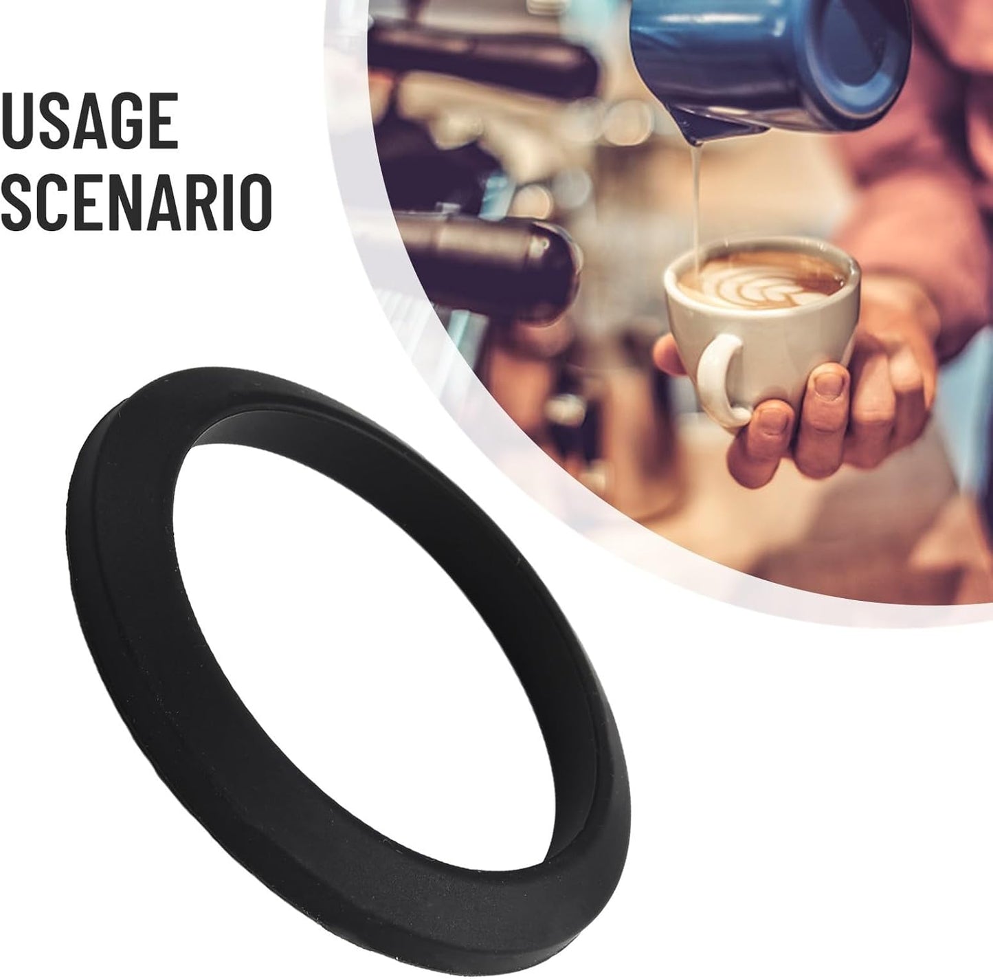 Fit For Nuova SIMONELLI APPIA 1/2/Life, For Nuova Simonelli Appia Espresso Machine Group Head, Silicone Rubber Conical Gasket, Black, Replacement Part, 72X57x9x5mm (1PCS)