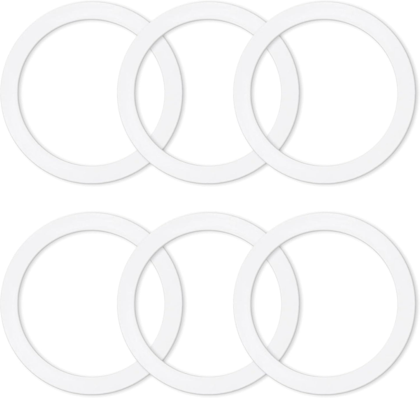6 Pcs Gasket Seal Rings for Bialetti Moka Express Dama 6 Cups - Spare Food Grade Silicone Sealing Rings for Aluminium Stovetop Coffee Maker Pots (Better Than Rubber)