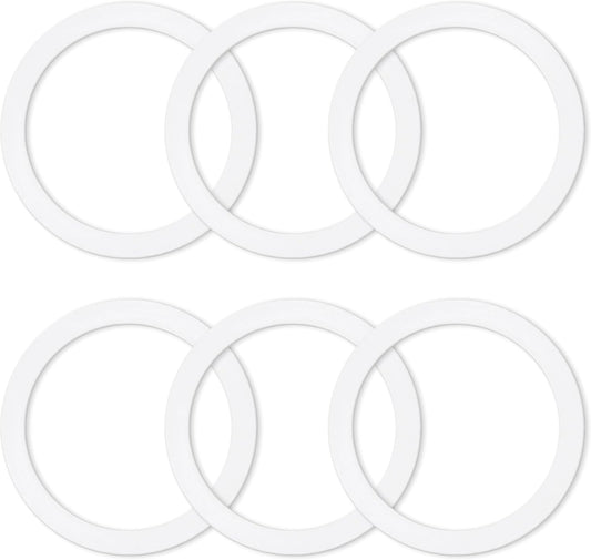6 Pcs Gasket Seal Rings for Bialetti Moka Express Dama 6 Cups - Spare Food Grade Silicone Sealing Rings for Aluminium Stovetop Coffee Maker Pots (Better Than Rubber)