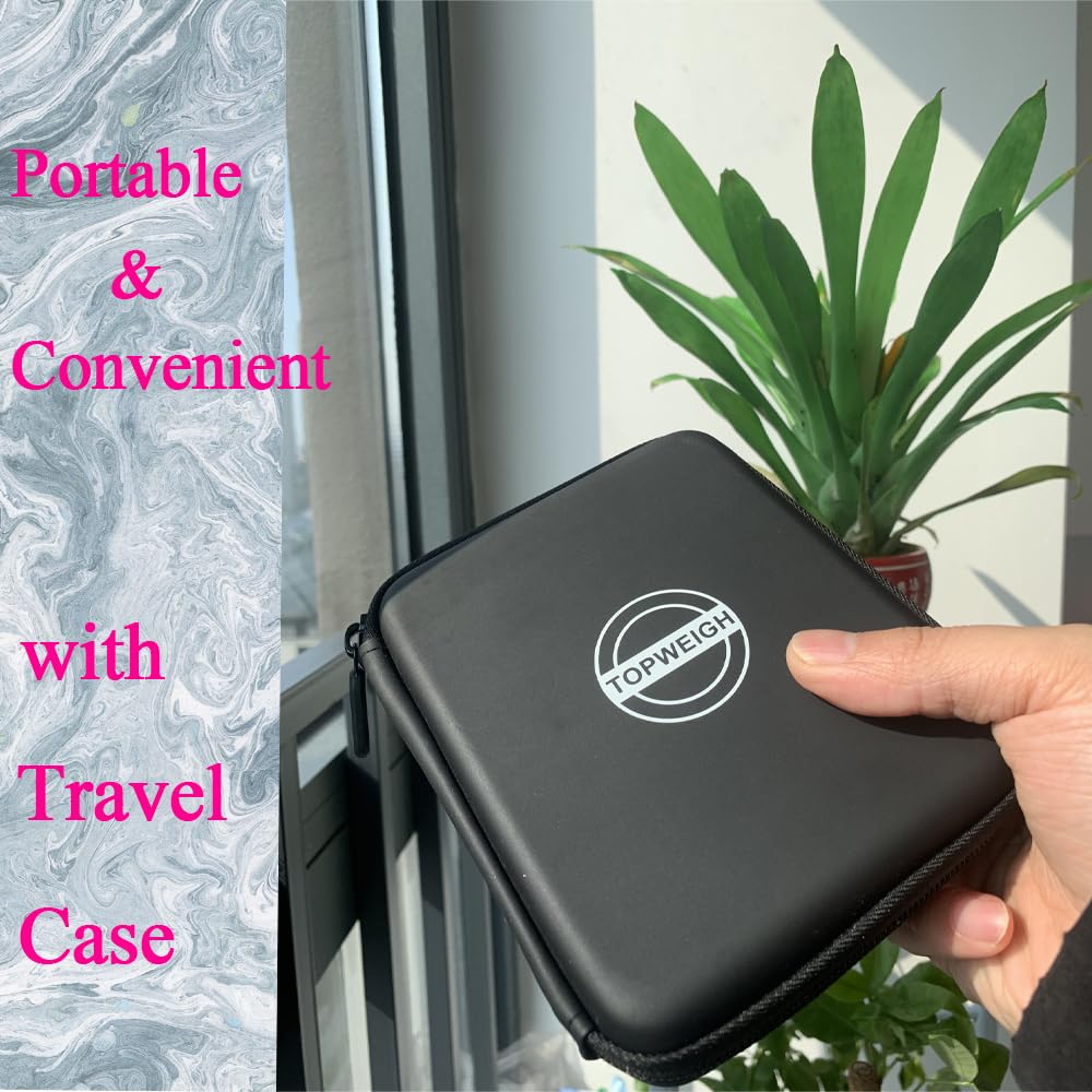 Espresso Scale, Small Coffee Scale, Rechargeable and Water-Resistant, Auto Timer & Auto Tare, Coffee Brewing Scale, 2000g/0.1g, Espresso Scale with Handy Case,70 oz / 0.01 oz, in Silver