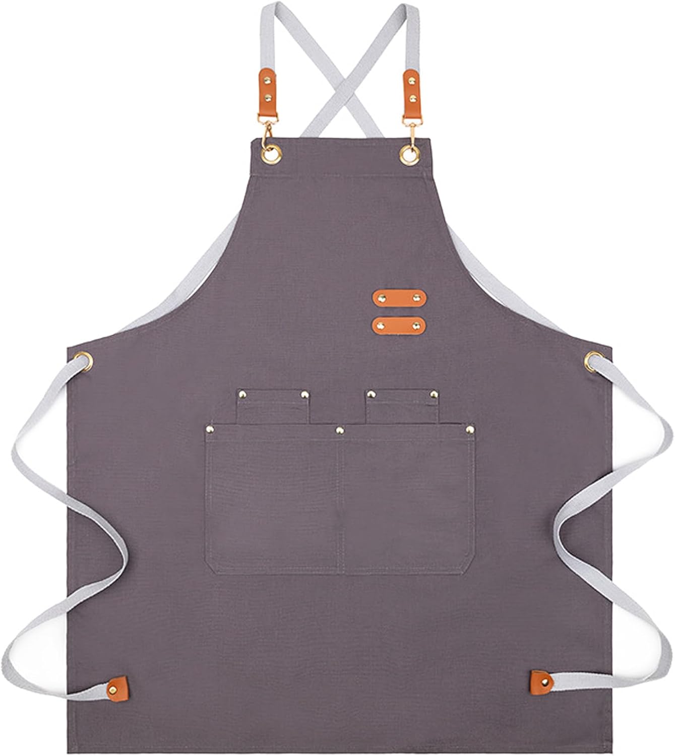 Lisianthus 2 Pack Adjustable Bib Aprons for Women with Pockets, Men's Kitchen Cooking Apron